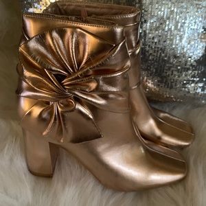 Rose Gold Ankle Boots Size US 10